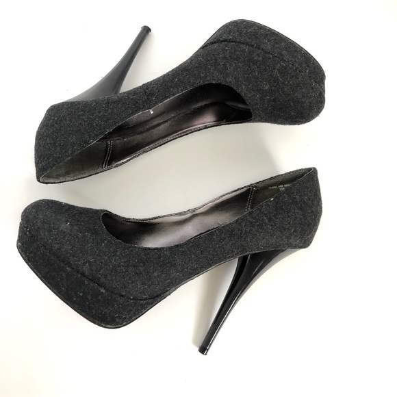 SM New York Shoes - SM New York Charcoal Gray Platform Pumps Sz 8